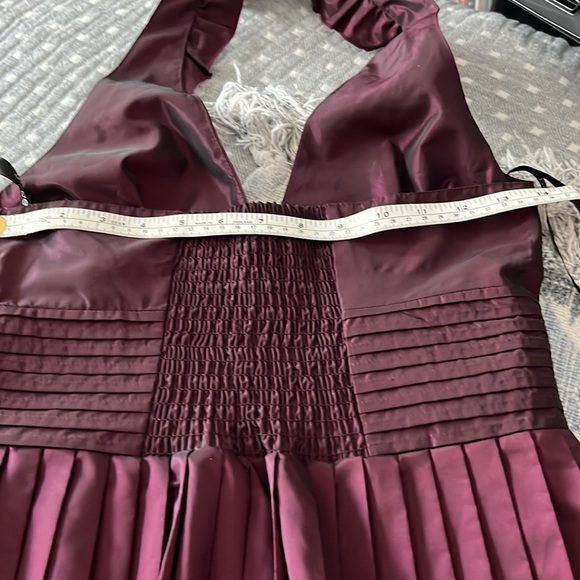 BEBE SATIN HALTER TOP IN IMPERIAL PLUM - Picture 8 of 12